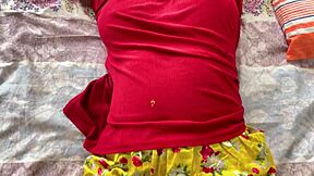 Horny Indian babe rides big black cock in cowgirl position