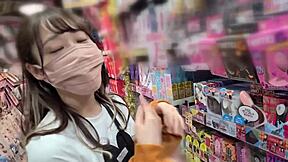 hey, in this cute japanese homemade creampie, i cum inside her natural tits asian babe!!