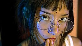 Colombian Latina in Glasses Reads Erotic Poetry to Stimulate Senses in Homemade Softcore Solo with Lingerie and Miniskirt