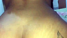 Whoa, this petite brunette with pierced nipples flashes her big ass in fishnets 😏