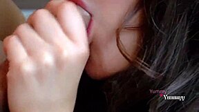 the young mexican latina student in uniform pleases her teacher in this homemade video. she sucks his pene until he finishes in her mouth.