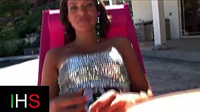 Slutty Brunette Teen Gets Pussy and Ass Double Penetrated by Two Black Guys with Huge Cocks in Interracial Threesome