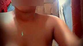 Unexpected moment in the toilet with young bbw