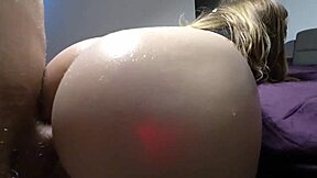 Big ass cowgirl rides that big cock guy to orgasm in homemade pov with wet pussy action