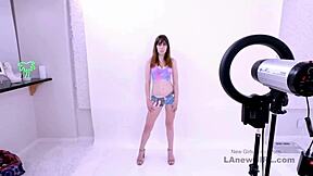 sexy brunette gets fucked in a modeling audition 😈