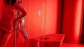 skinny teen ashlyn chere casually flashes pierced nipples in playful solo striptease