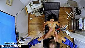 jasmine rose bends over in the hospital as the patient blasts her hairy bush with hot cum