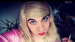 is this tranny babe veronica mix shaking her ass in panties and dress for alien monster fun?