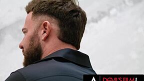 Anna claire clouds gets caught fapping in devils film scene leading to wild bathroom romp with big cock