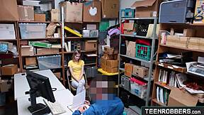 Catarina Petrov SHOPLIFTER enjoys intimate PUNISHMENT in garage at Teenrobbers com