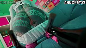 Why does this skinny tattooed goth girl finger and toy her gaping anal hole solo?