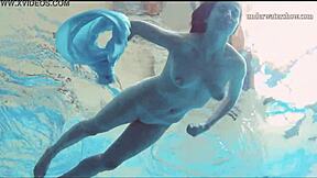 oh wow, look at piyavka chehova's big bouncy juicy tits bouncing underwater in the pool