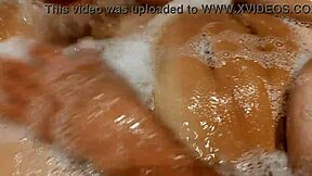 omg tanned stepsister with huge natural tits getting wet and playful in the bathroom 😍💦