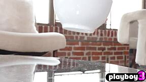 Sweet natural teen Skye Blue poses totally naked revealing amazing big tits and petite body