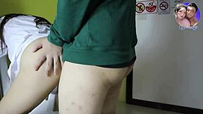 why does this shy japanese babysitter get tricked into anal riding a big cock in the shower?