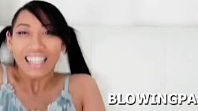 petite asian tries out american cock in deepthroat and rimjob action – so wild