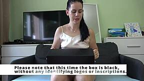 anna unpacked the xspacecup masturbator and tested it with a footjob