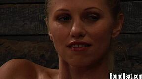 in this tale a dominant lesbian madame flaunts her big natural tits while punishing and controlling bound slave girls in lezdom play