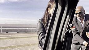 Old Black Man Gives Ride Home Then Pounds Petite Brunette's Ass Hard Outdoors!