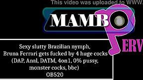 Sexy Slutty Brazilian Nymph Bruna Ferrari Gets Fucked By 4 Huge Cocks DAP Anal Cumshot Firing Squad DATM 4on1 0 Pussy Monster Cocks BBC OB520