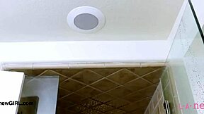 Cute Brunette Teen with Long Hair Takes a Refreshing Shower in Solo Photoshoot Session