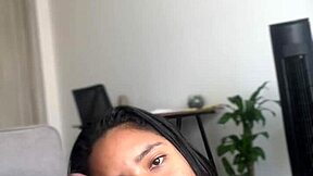 brunette brazilian teen nysdel licks balls and deepthroats big black cock. she gapes from rough pov fucking.