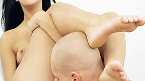 Teen hottie enjoys deep fuck and sucking on hard cock with her petite body