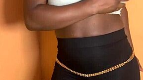 Casual tale of african ebony babe TAKING BACK SHOTS from big cock in homemade quickie.