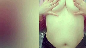 Young girl shows off her cute tits and ass in homemade video