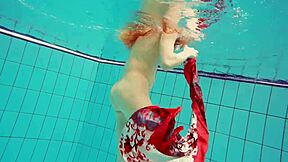 Petite Polish teen Marketa's underwater bikini tease