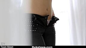 rubateen masseuse avery gets her tight russian pussy massaged and drilled hard by big cock in missionary and doggystyle positions