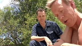 Teen wife cuckolds rich husband with bareback blowjob and riding by the pool