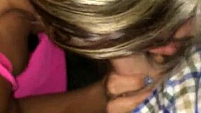 I love how this mature blonde sucks young 18+ cock outdoors.