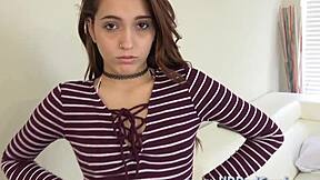 small tits amateur teen sucking and riding her stepdad pov 😏🍆