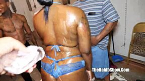 First gangbang for teen 18+ newbie Blasian Star with BBC Redzilla King Kreme Stretch3x