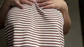 Hot indian milf step mom teases big boobs on webcam solo