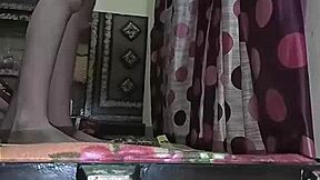 sweet cute bhabhi dares rough doggystyle fucking near window with moaning and riding action. her husband watches as she teases with wet pussy and sensual moves