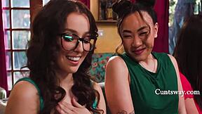 What if remote control cheater cadence lux gets punished with kimmy kimm and leana lovings in asian anal threesome?