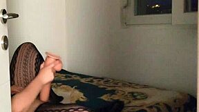 I caught curvy teen playing with huge monster dildo leading to intense solo masturbation with moaning orgasms and wet tight pussy