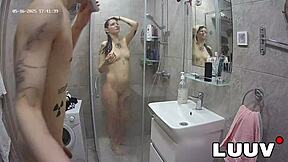 luuv real couple flashes girlfriend's natural tits in homemade european exhibitionist video with tattoo and private sharing vibes