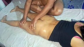 desi indian hot bhabhi gets a full nude massage in homemade scene.