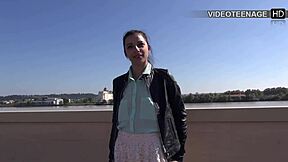 Lovely 19 Years Justine Tries Her First Anal Casting Session