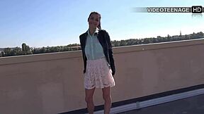 Lovely 19 Years Justine Tries Her First Anal Casting Session