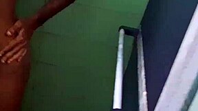 check out this quickie in the bathroom with a petite brunette milf slut!