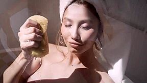 Glamorous Natural Latina Teen Dominique Lobito Enjoys Solo Self Care