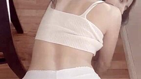 Brunette Babe with Long Hair Shows Off Her Cute Wet Pussy in Homemade Video. She Poses Prettily for the Camera.