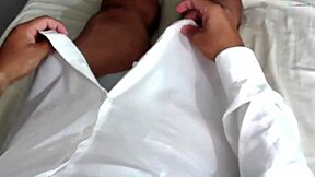 Watching My Friend in Bath Gave Me Intense Arousal Leading to Jerking My Small Cock with Fimose