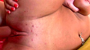 fucking beauty brunette girl in bed with big cock doggystyle. she rides in cowgirl wearing fishnets.