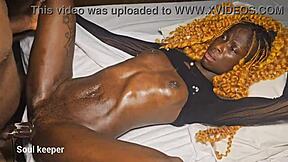 this slutty girl gets an oil massage then bends over for doggystyle banging by fat ebony cock