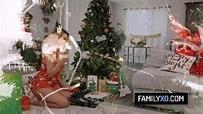 Joining my stepsis and stepmom for some Christmas fucking fun. Elizabeth Skylar and Sky Wonderland make it wild.